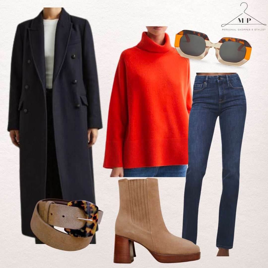 women colourful fall outfit