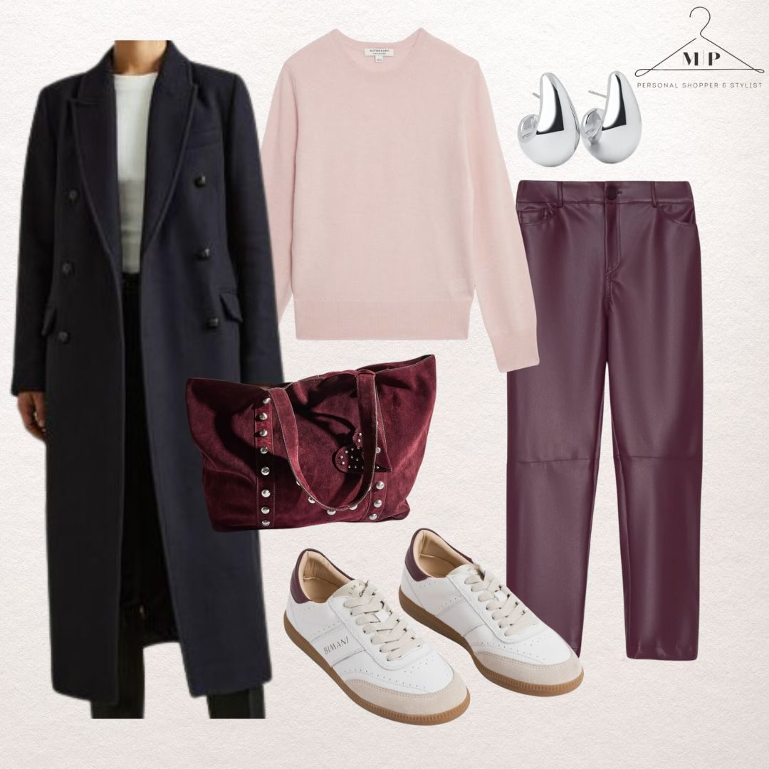 Trendy outfit combining the colours of the season