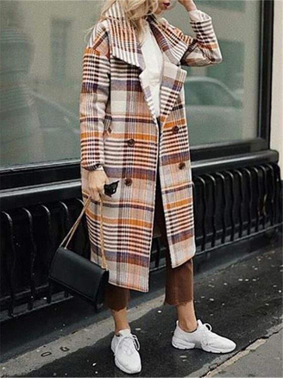 chequered coat
