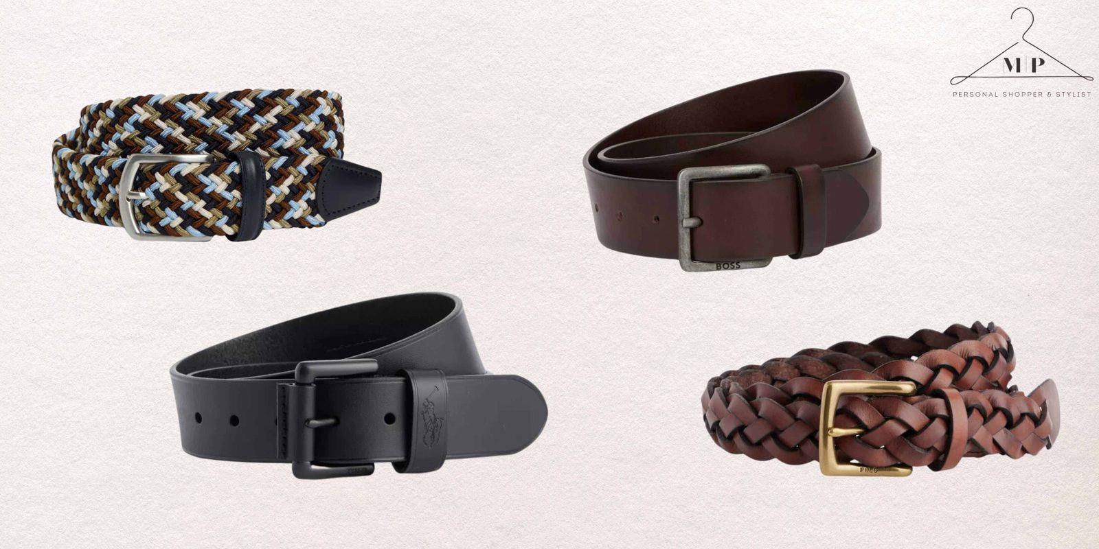 selection of men belts